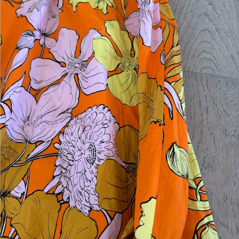 Plenty by Tracy Reese Orange and Yellow Floral Maxi Dress - Picture 7 of 10